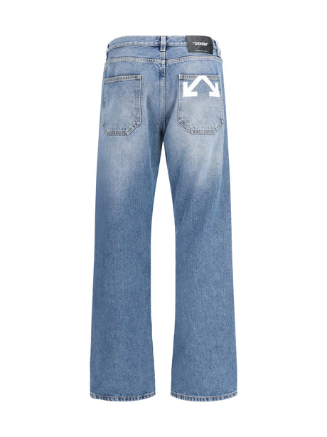 Off-White Half Arrow slim relaxed Jeans - Light Medium Blue