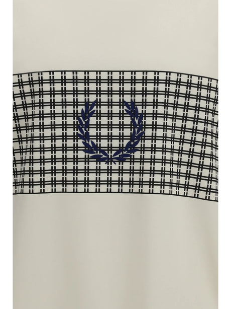 Fred Perry Tennis net-inspired graphic T-shirt - Ecru