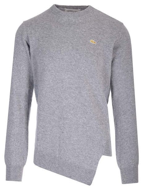 Comme Des Garcons Shirt Asymmetric Lacoste Sweater - Grey