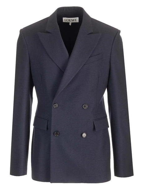 Loewe Double-Breasted Jacket - Blue