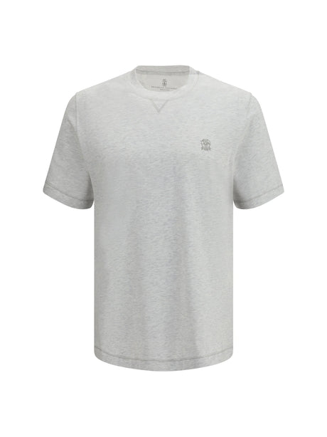 Brunello Cucinelli Cotton T-shirt - Perla+Grigio
