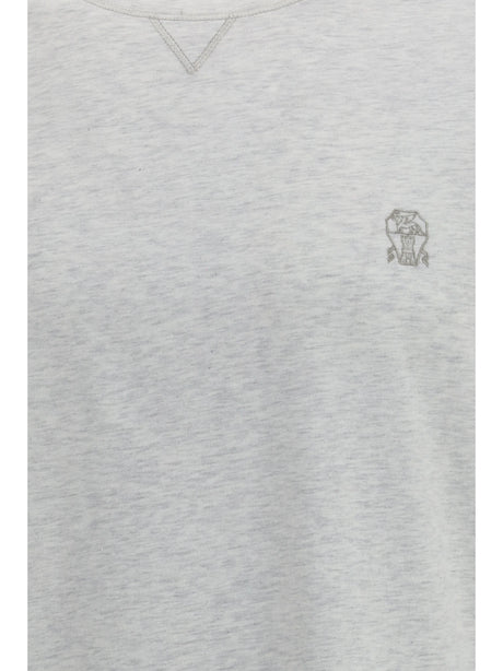 Brunello Cucinelli Cotton T-shirt - Perla+Grigio