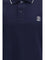 Brunello Cucinelli Polo in cotton jersey with short sleeves - Cobalto+Grigio
