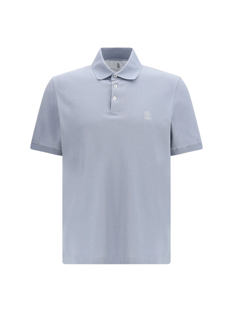 Brunello Cucinelli Cotton Polo - Carta Zucchero+Perla