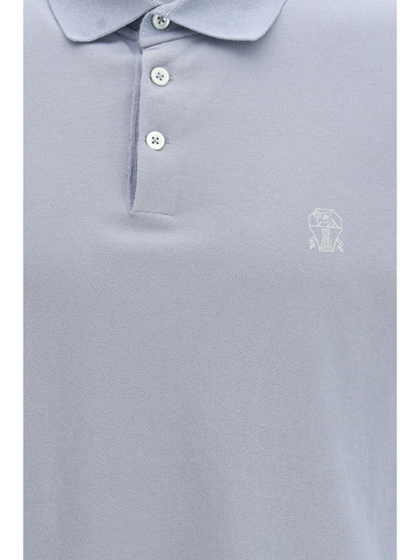 Brunello Cucinelli Cotton Polo - Carta Zucchero+Perla