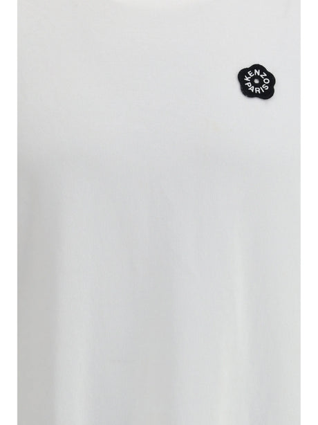Kenzo Cotton T-shirt embroidered with Boke Flower 2.0 - White