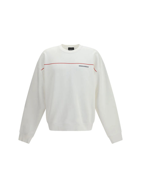 Dsquared2 Cotton crew neck Sweatshirt with logo print - White