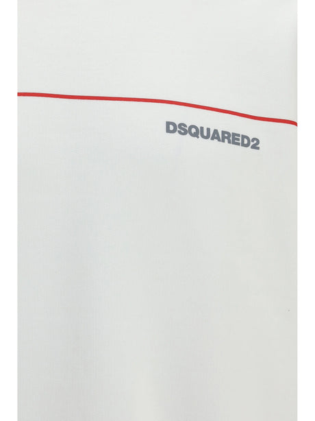 Dsquared2 Cotton crew neck Sweatshirt with logo print - White