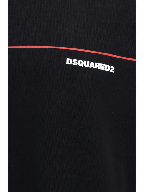Dsquared2 Cotton crew neck Sweatshirt with logo print - Black
