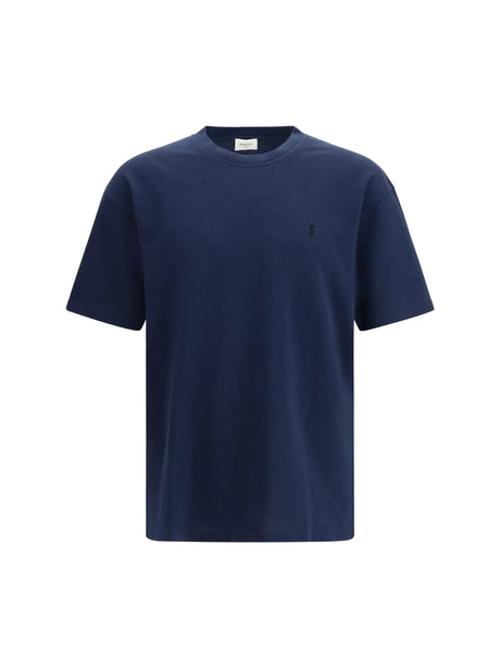 Saint Laurent Cassandre Piqué T-shirt - Navy