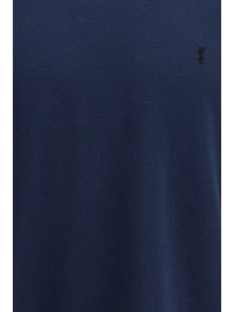 Saint Laurent Cassandre Piqué T-shirt - Navy