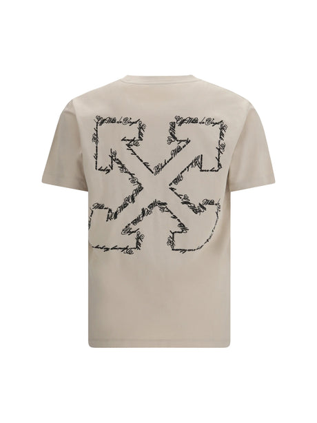 Off-White Script Arrow T-shirt - Pumice Stone