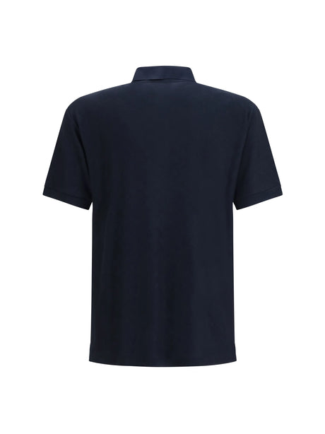 Giorgio Armani Viscose and polyester polo Shirt - Navy