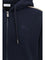 Burberry Check Trim Cotton Zip Hoodie - Navy