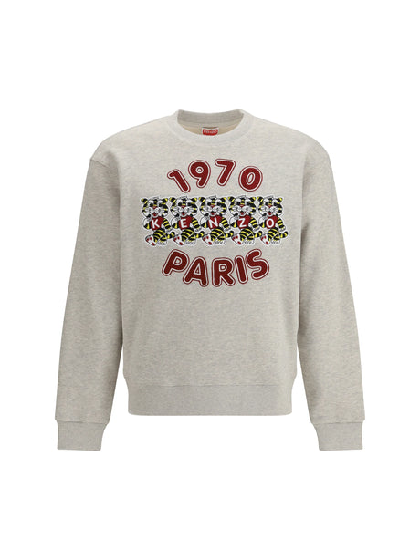 Kenzo Wild Tiger cotton Sweatshirt - Pale Grey