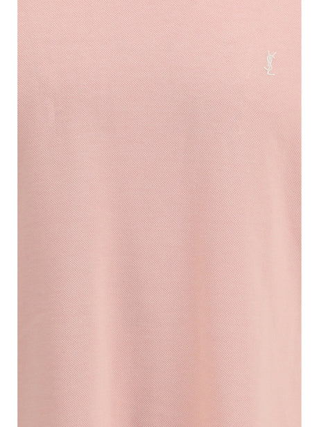 Saint Laurent Cassandre Piqué T-shirt - Fuxia