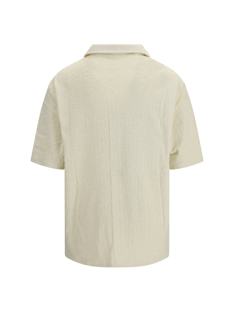Off-White Off Terry Bowling Shirt - Cream-No Color