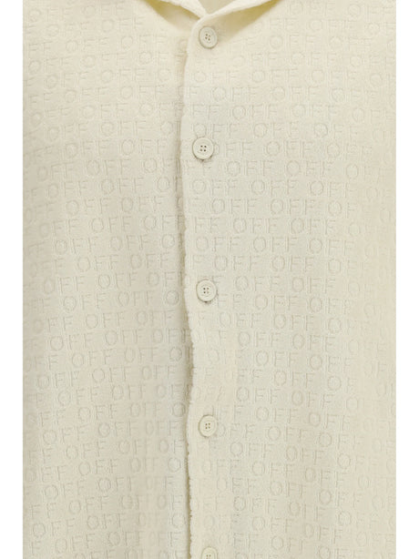 Off-White Off Terry Bowling Shirt - Cream-No Color