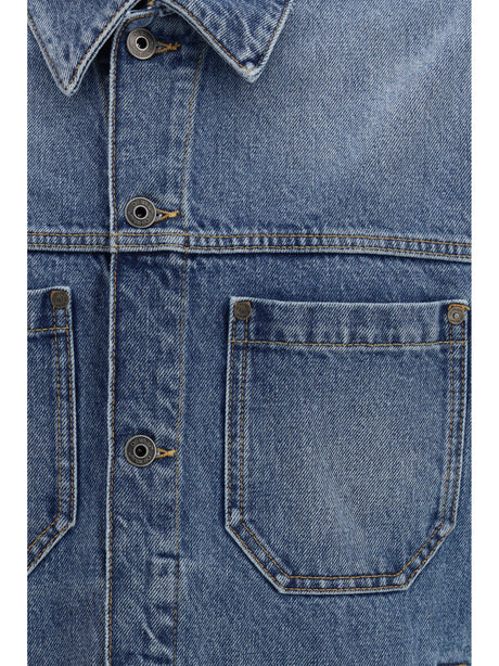 Off-White Half Arrow Skate Denim Jacket - Light Medium Blue