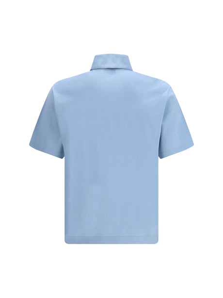Ferragamo Short-sleeve jersey Polo - Washed Denim
