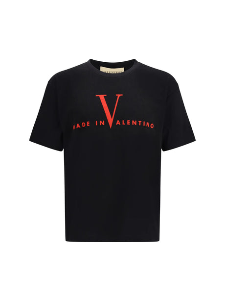 Valentino T-shirt with a “Made in Valentino” print - Black/Red