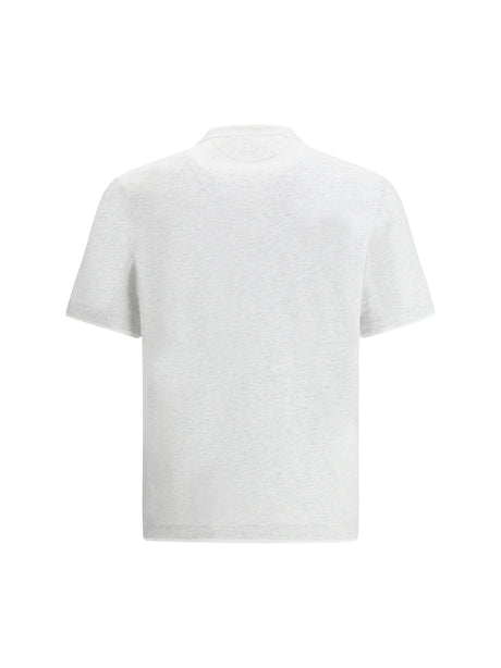 Brunello Cucinelli Cotton T-shirt - Perla+Bianco Ottico