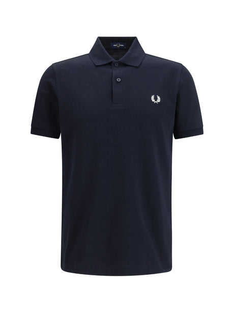 Fred Perry M3636 long sleeve cotton piqué Polo - Navy
