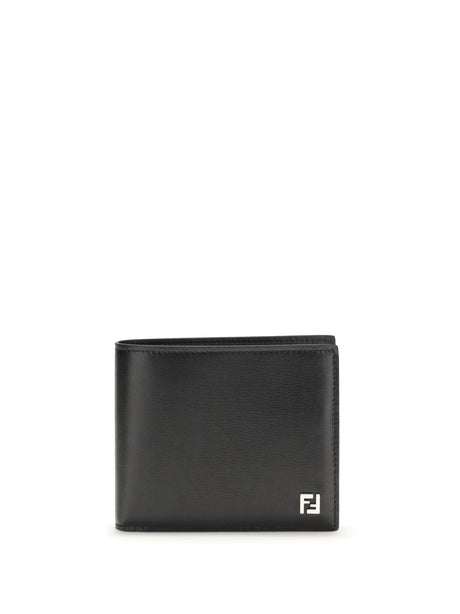 Fendi Bifold leather Wallet - Nero+Palladio