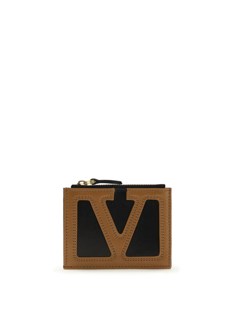 Valentino Garavani Viva Superstar Card Holder - Black/Spice