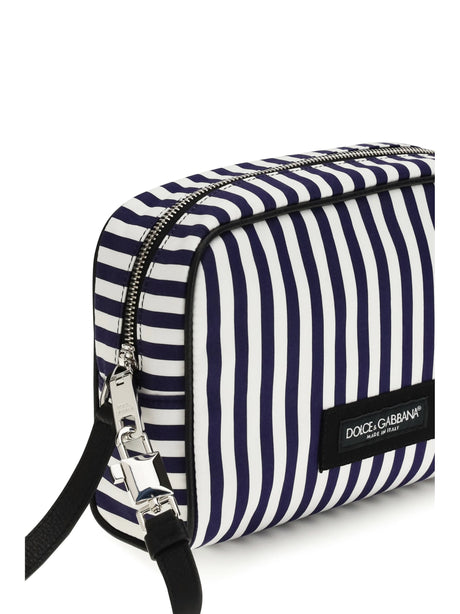Dolce & Gabbana Striped poplin Handbag - White/Blue