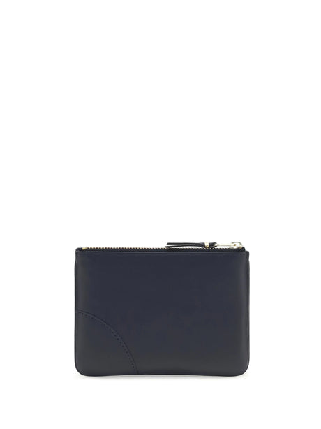 Comme Des Garcons Leather Coin Purse - Navy