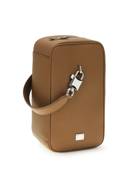 Dolce & Gabbana Lock leather Handbag - Caramello