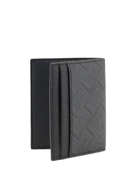 Ferragamo Leather Cardholder - Grey Patterned Medium
