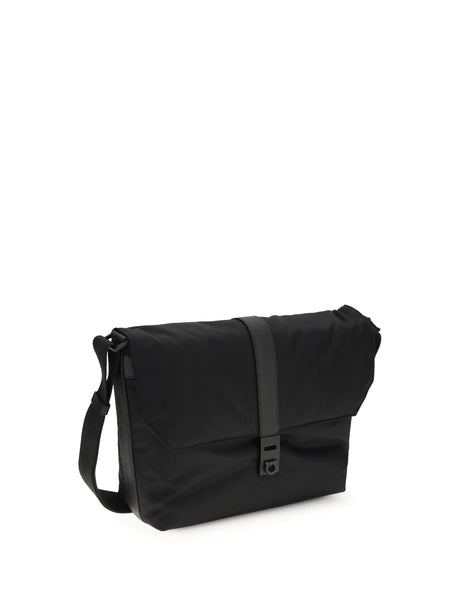 Ferragamo Nylon Shoulder Bag - Black