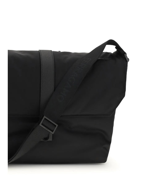 Ferragamo Nylon Shoulder Bag - Black