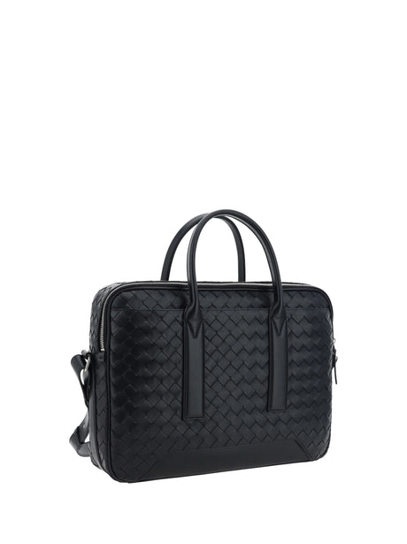 Bottega Veneta Avenue Shoulder Bag - Black-Silver