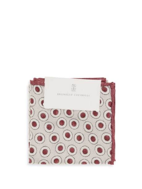 Brunello Cucinelli Silk Pocket Square - Ciliegia
