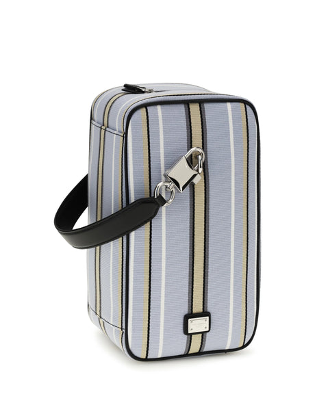 Dolce & Gabbana Lock Handbag in jacquard fabric - Multicolor Light Blue
