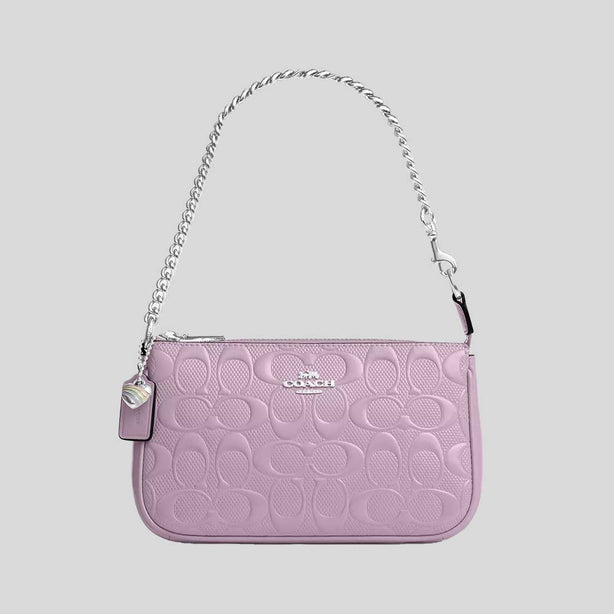 COACH Nolita 19 In Signature Leather With Heart Charm Light Violet RS-CCZ27
