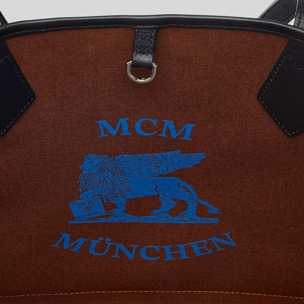 MCM Medium Liz Shopper in Visetos Black RS-MWPGSLR02BK001