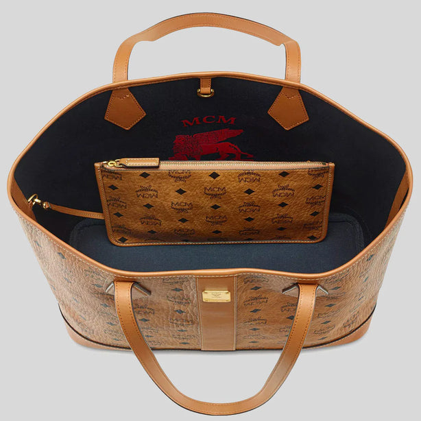 MCM Medium Liz Shopper in Visetos Cognac RS-MWPGSLR02CO001