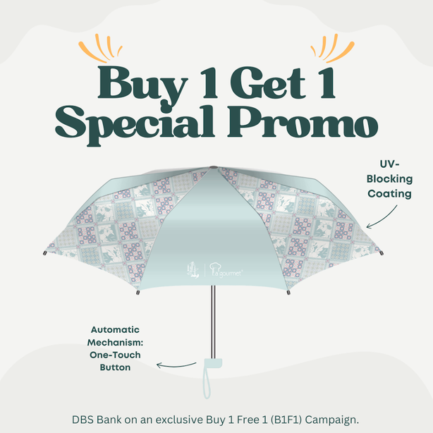 Emerald Hill x La Gourmet Collection - UV Protection Automatic Umbrella (Buy 1 get 1 Free)