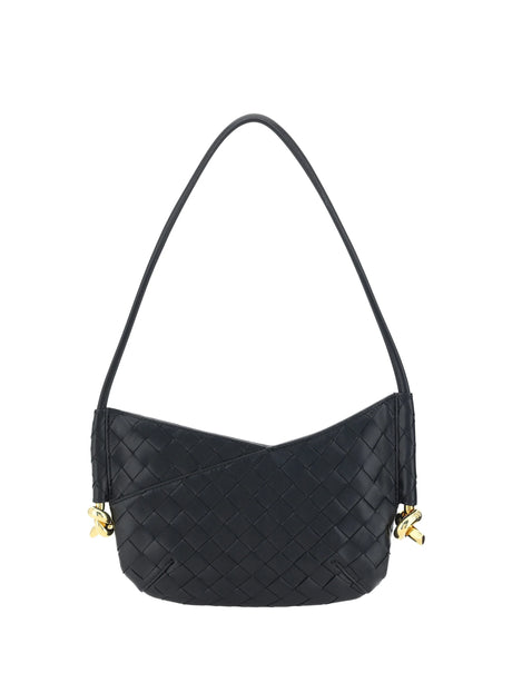 Bottega Veneta Mini Solstice Shoulder Bag - Black-M Brass