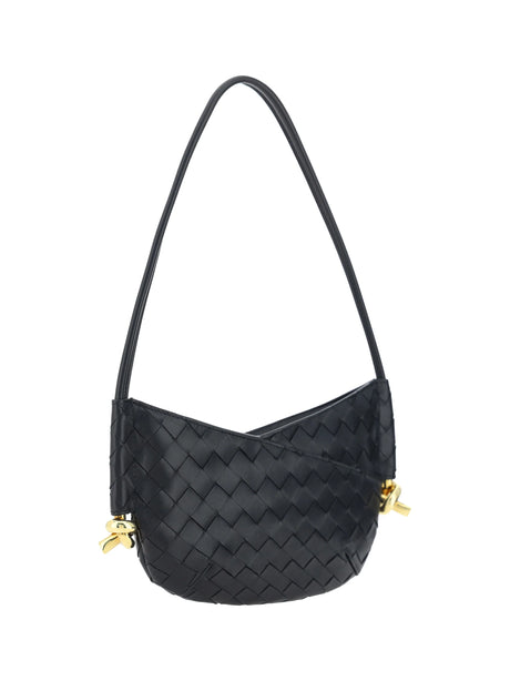 Bottega Veneta Mini Solstice Shoulder Bag - Black-M Brass