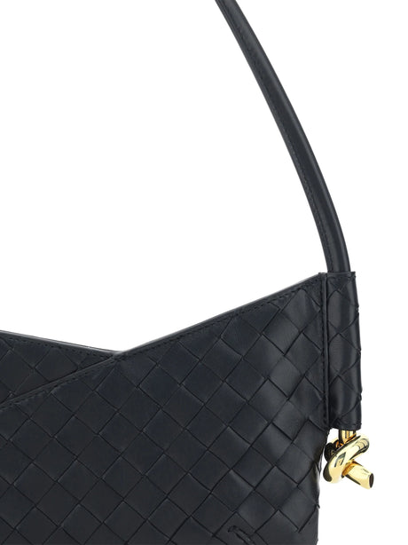 Bottega Veneta Mini Solstice Shoulder Bag - Black-M Brass