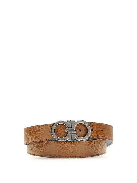 Ferragamo Reversible and adjustable Gancini Belt - Cowhide