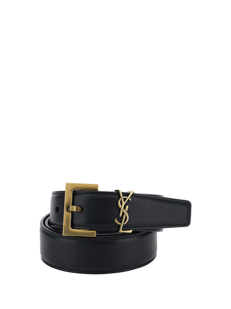 Saint Laurent Leather Belt - Black