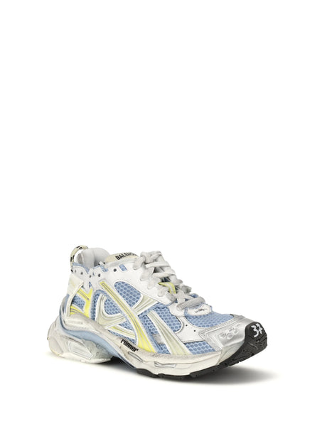 Balenciaga Runner Mesh Sneakers - Blue/Yellow/White