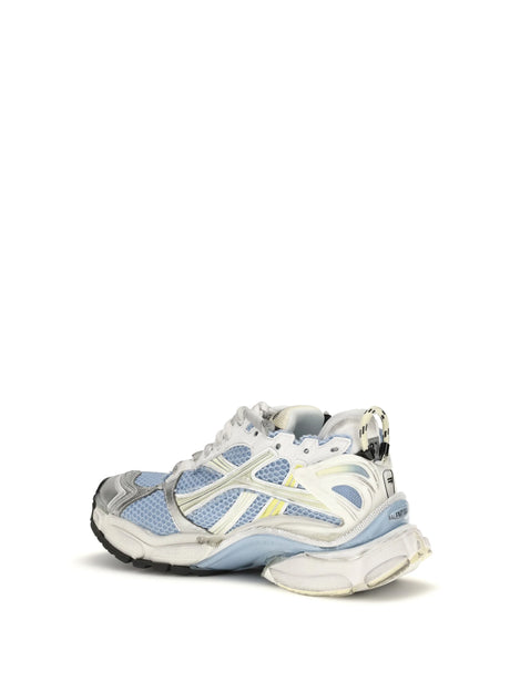 Balenciaga Runner Mesh Sneakers - Blue/Yellow/White