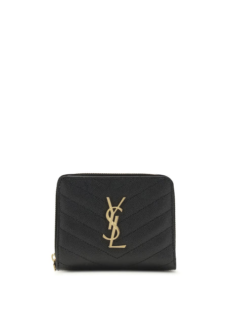 Saint Laurent Cassandre Matelassé Wallet - Black